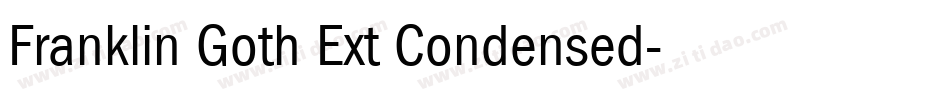 Franklin Goth Ext Condensed字体转换